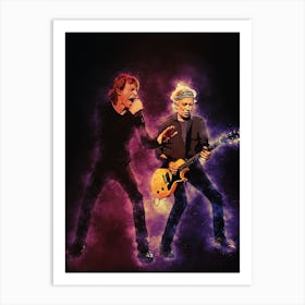 Spirit Of Mick Jagger And Keith Richards In Concert Art Print