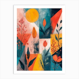 Fiery Plants In The Sun Art Print