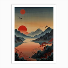 Asian Sunset Art Print