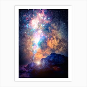 Playing The Galaxy Saxophone Art Print