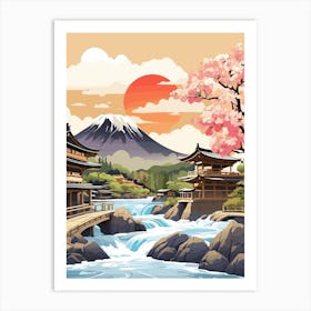 Japanese Mountain Sunrise Art Print