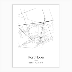 Port Hope,Canada Minimalist Map Art Print