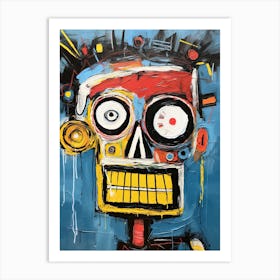 Urban Nightmares: Neo-Expressionism with Skulls Art Print