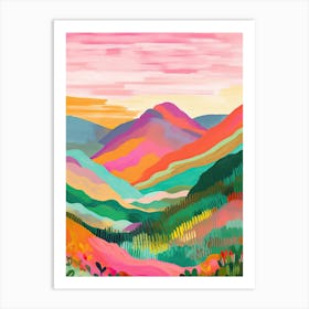 Rainbow Mountain In Peru Travel Italy Housewarming Painting Art Print