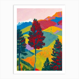 Écrins National Park 1 France Abstract Colourful Art Print