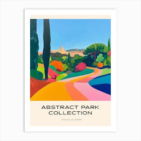 Abstract Park Collection Poster Montjuc Park Barcelona 4 Art Print