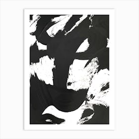 Thought Black Abstract Art Print