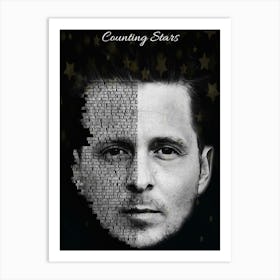 Counting Stars Ryan Tedder Text Art Art Print