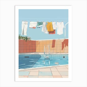 Day At The Pool Art Print