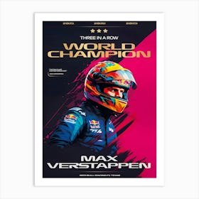 Max Verstappen 2024 Red Bull Art Print