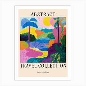 Abstract Travel Collection Poster Roatn Honduras 1 Art Print