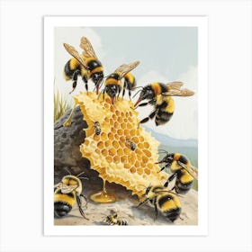 Bumblebee Storybook Illustration 18 Art Print
