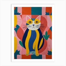 Cat On A Plate Art Print