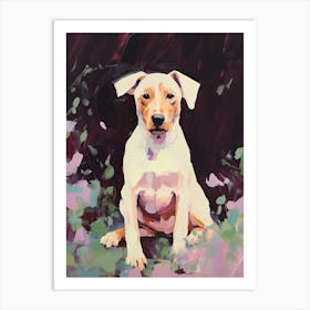 A Doberman Pinscher Dog Painting, Impressionist 2 Art Print