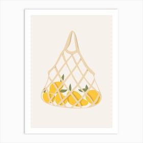 Lemons In Baskets Art Print