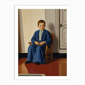 Boy In Blue Art Print