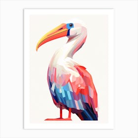 Colourful Geometric Bird Albatross 1 Art Print
