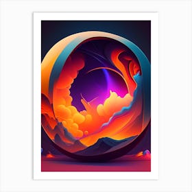 Plasma Comic Space Space Art Print