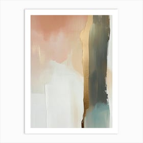 Neutral Abstract Painting With Soft Color Tones Poster