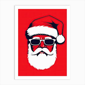 Santa Claus In Sunglasses, Pop Art 1 Art Print