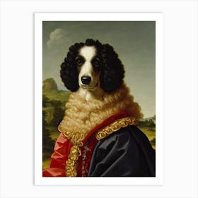 Poodle Renaissance Portrait Oil Painting Art Print