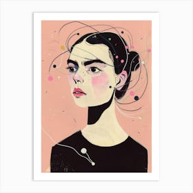 Girl With Hair Art Print