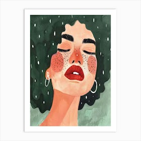 Watercolor Of A Woman 1 Art Print