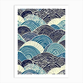 Asian Wave Pattern, Matisse style Art Print