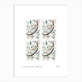 Cute Animals Collection Sloth 2 Art Print