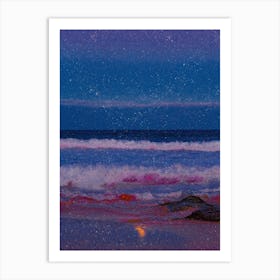 Sea Sparkles Ocean Collage Art Print