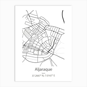 Aljaraque,Spain Minimalist Map Art Print