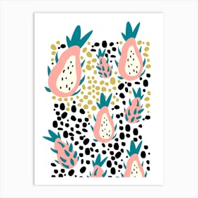 Dragon Fruit Pattern Art Print
