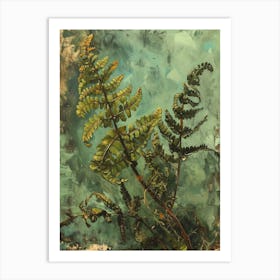 Forked Fern Painting 2 Art Print