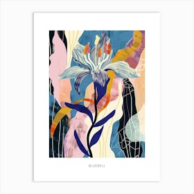 Colourful Flower Illustration Poster Bluebell 4 Art Print