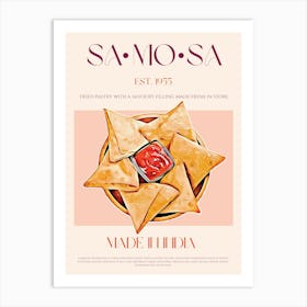 Samosa Mid Century Art Print