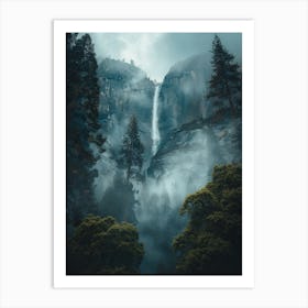 Waterfall Forest (25) Art Print