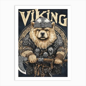 Viking Chow Chow Art Print