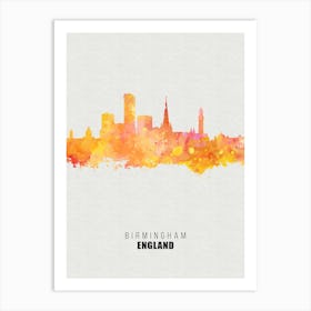 Birmingham England City watercolor Art Print