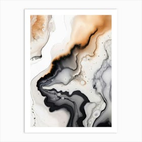 Ink Art Black Brown White 3 1 Poster