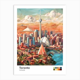 Toronto, Canada, Geometric Illustration 2 Poster Art Print