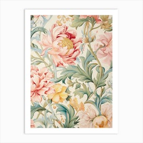 Floral Wallpaper 306 Art Print