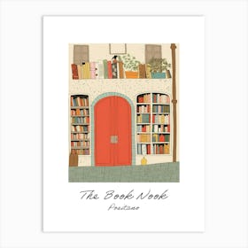 Positano The Book Nook Pastel Colours 3 Poster Art Print