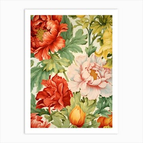 Floral Wallpaper 85 Art Print