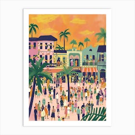 Mardi Gras World Storybook Illustration 1 Art Print