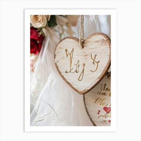 Heart Wedding Sign Art Print