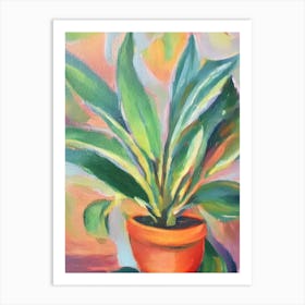 Prayer Plant 3 Impressionist Painting Art Print