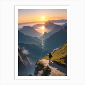 Sunrise On The Mountain 1 Art Print