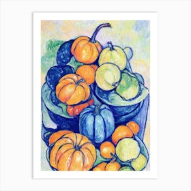 Hubbard Squash Fauvist vegetable Art Print