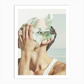 Man Covering His Face Art Print