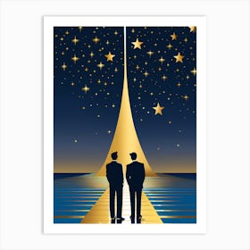 Christmas Night 11 vector art Art Print